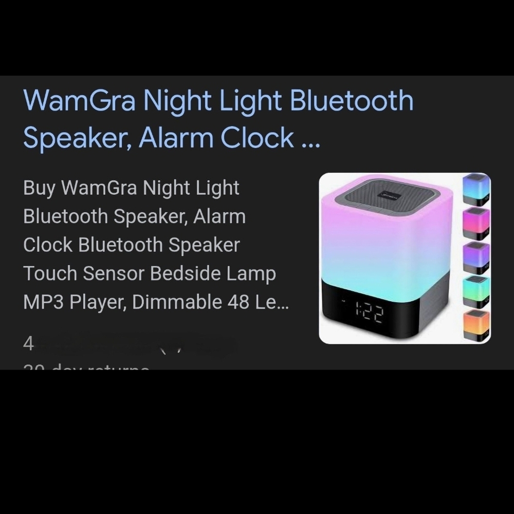 Wamgra Nigt Light and Portable Bluetooth Speaker. - Picture 5 of 5